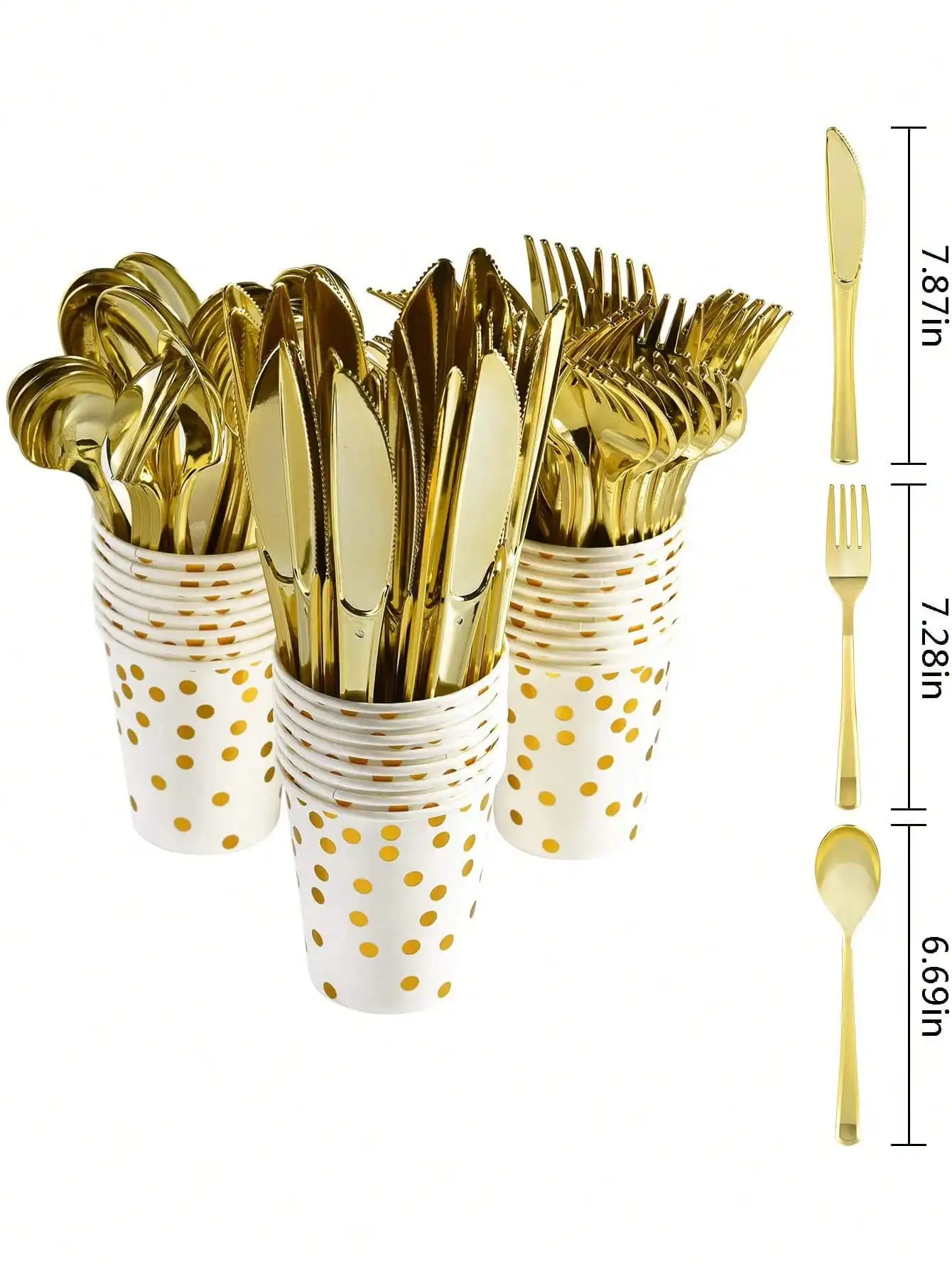 200PCS Disposable Paper Plates and Napkins Set – 9” & 7” Plates, Cups, Straws, Napkins ... - SKU DCS14304 - UGI Pack...