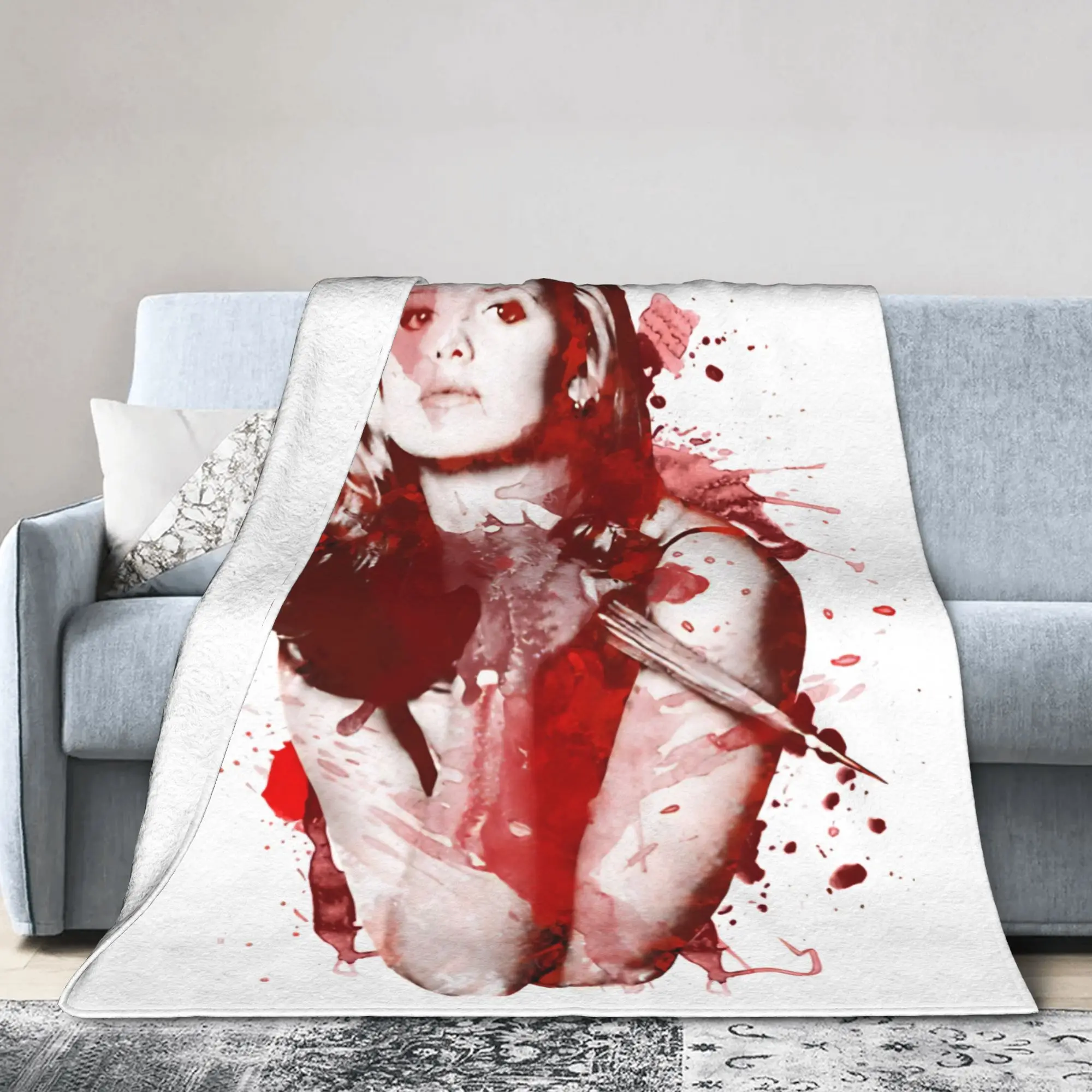 Splatter Buffy the Vampire Slayer Blanket  Flannel Funny Warm Throw Blanket for Coverlet All Season