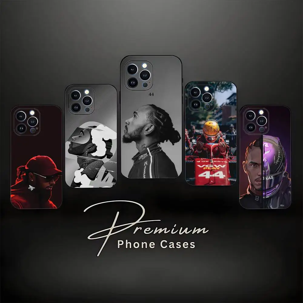 Funda de teléfono L-Lewis H-Hamilton para iPhone 17,16,15,14,13,12,11, Pro Max, XS, X, XR, SE, Mini, 8,7, funda negra de silicona suave
