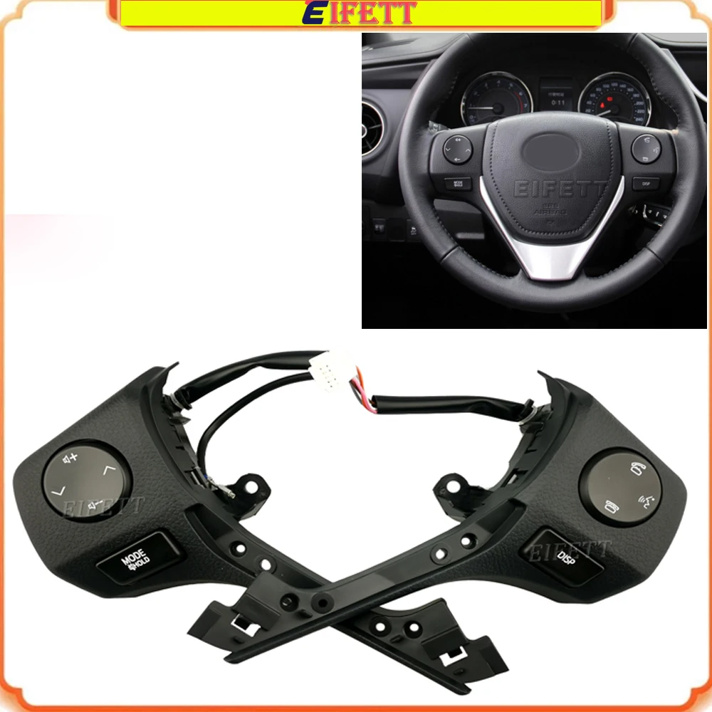 

84250-02560 Car Buttons Bluetooth Phone Steering Wheel Audio Control Button For TOYOTA Corolla RAV4 2014-2015