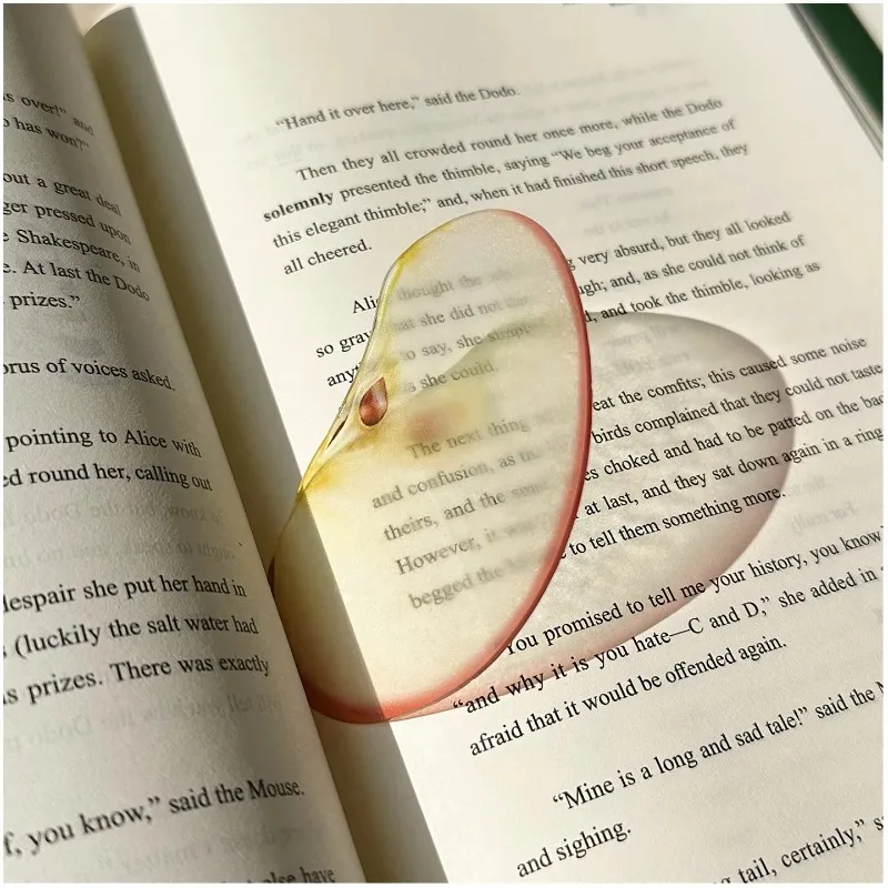 Transparent Translucent Fruit Acrylic Bookmarks Cute Page Markers Reading Accessories for Students School Stationery