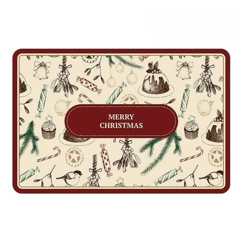 French Retro Leather Placemat American High-end Western Food Tray Pad Waterproof Oil-proof Heat Insulation