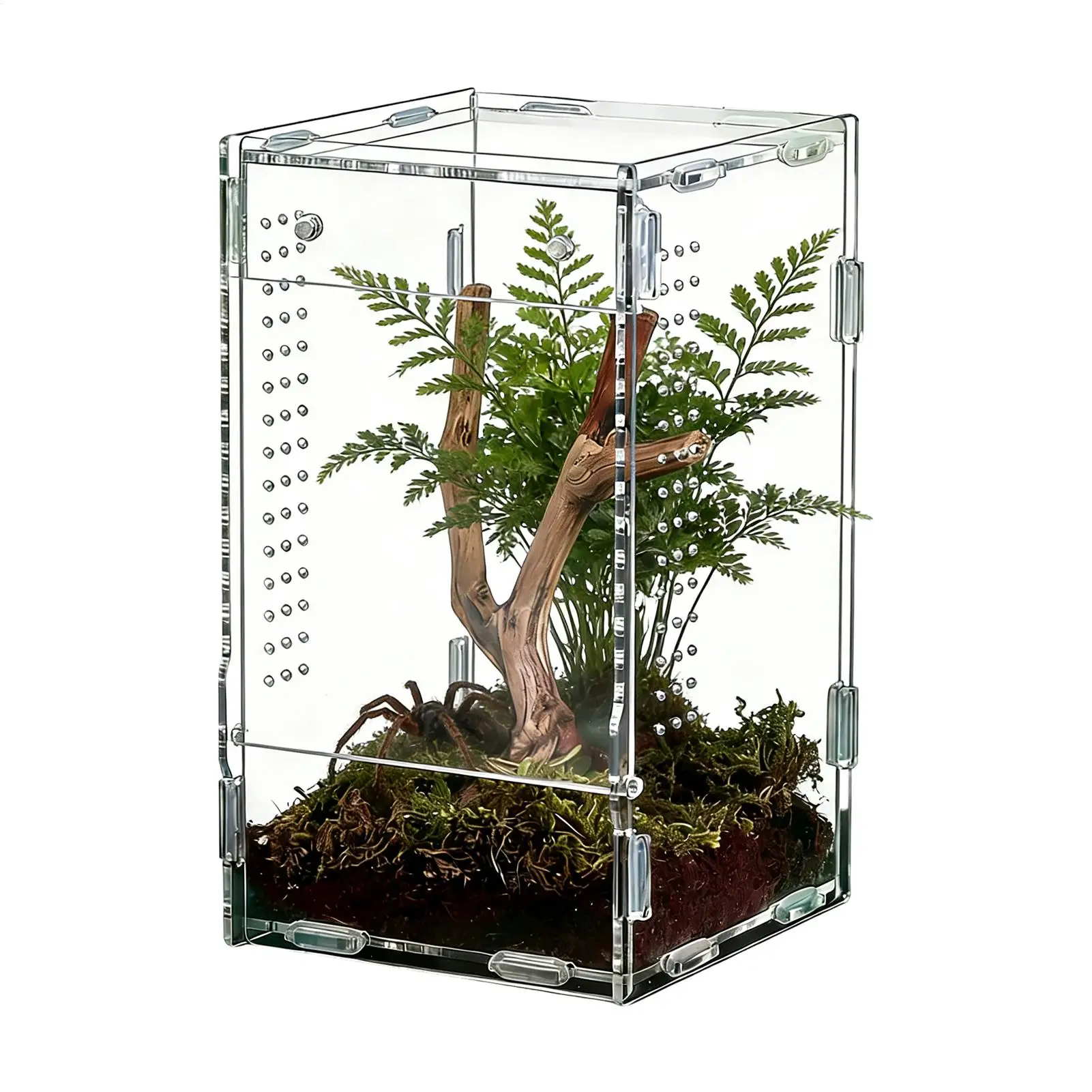 New Reptile Habitat Terrarium Breeding Box Acrylic Case Nano Arboreal Tarantula Enclosure Spider Scorpion Bearded Dragon Habitat