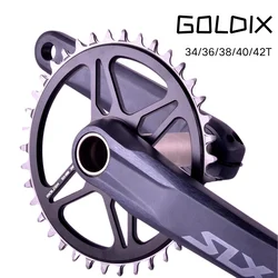 GOLDIX Mountain Bike32/34/36/38/40T Bike chainring MTB Narrow Wide Bicycle Chainwheel for deore xt M7100 M8100 M9100Crankset