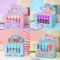 24pcs Sanrio Unicorn Solid Glue Stick Kawaii Kuromi Melody Student Diy Tools Rotating Solid Glue Creative Stationery Gift
