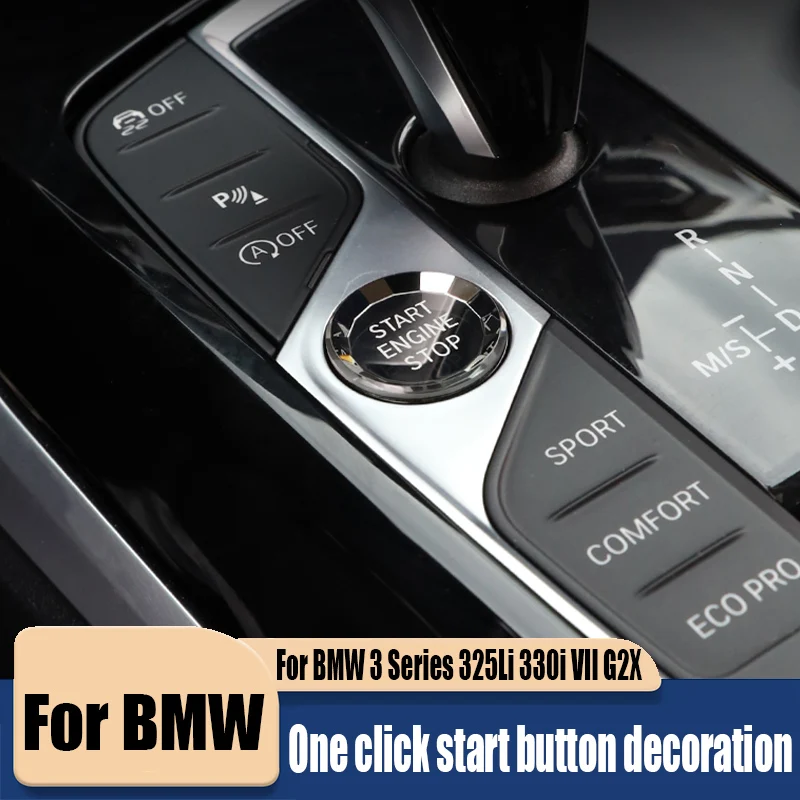 

For BMW 3 Series 325Li 330i VII G2X one click start button decoration replacement car interior decoration accessories