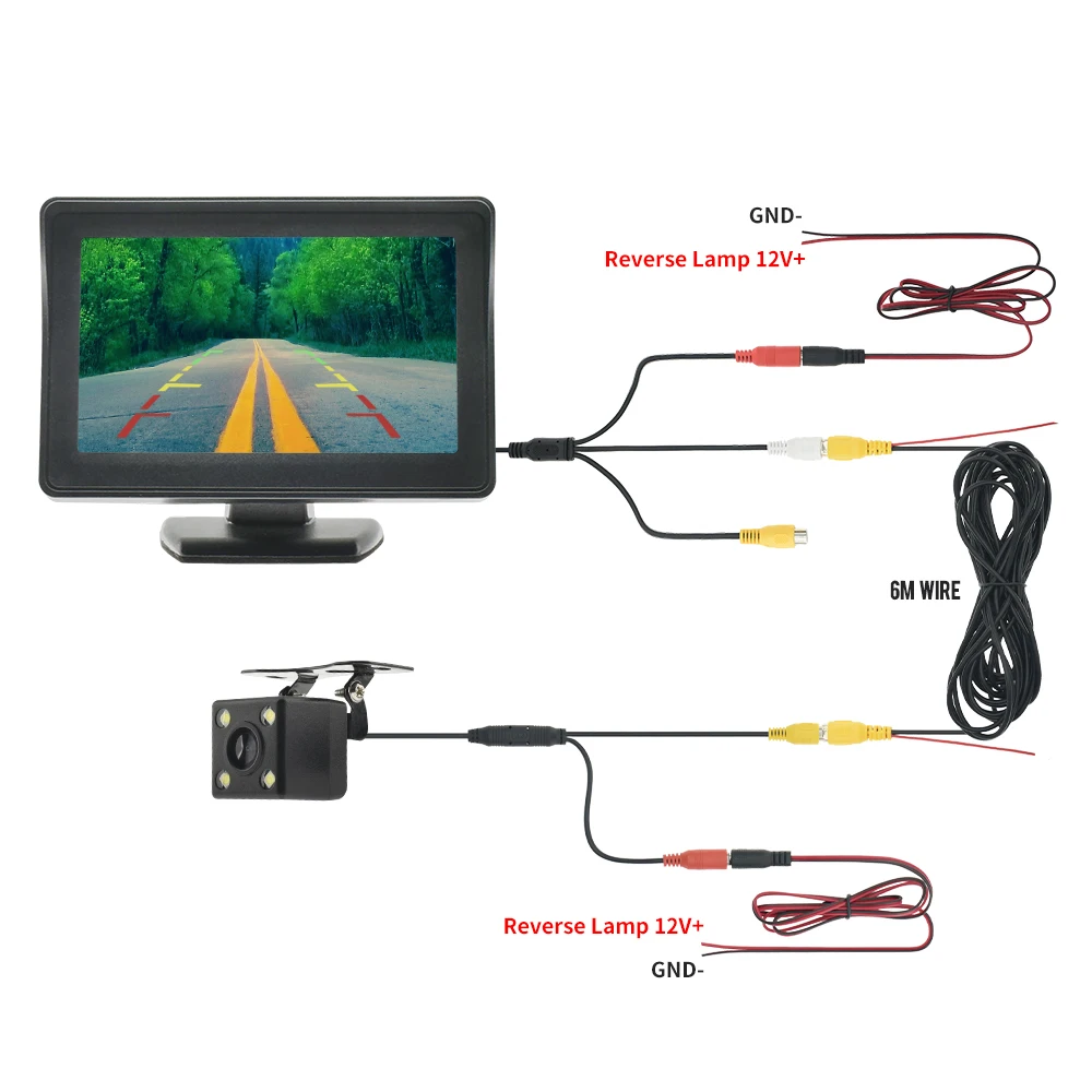 Rear View Camera with Monitor 4.3