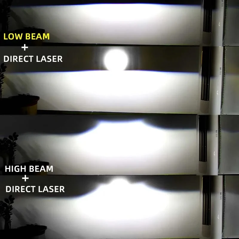 Universal 3.0 Dual Laser Lens Bi-led Fog Lights HD Lens White Light 12V Car LED Fog Lamps Projector Lens Waterproof IP68