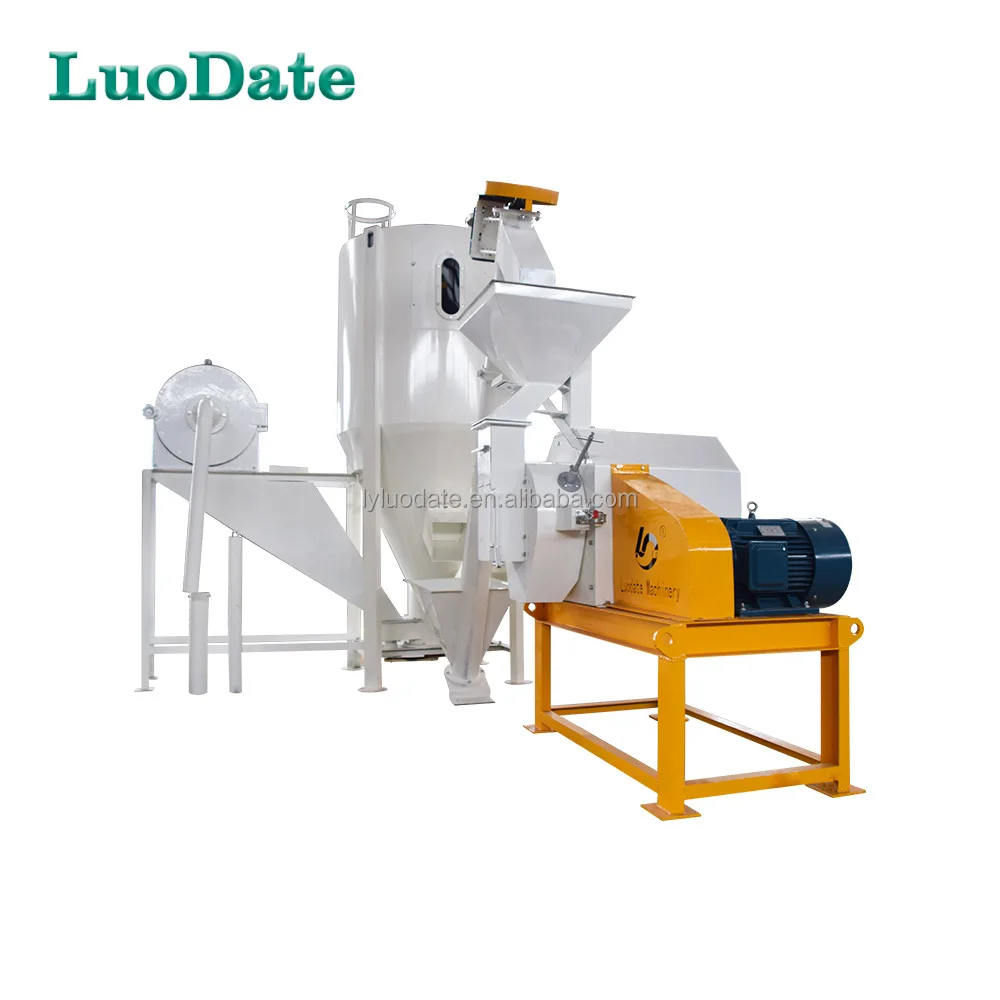 Farm Using Poultry& Livestock Vertical Crushing and Mixing Machine Animal Small Output Feed Pellet Grinding and Mixer Equipment