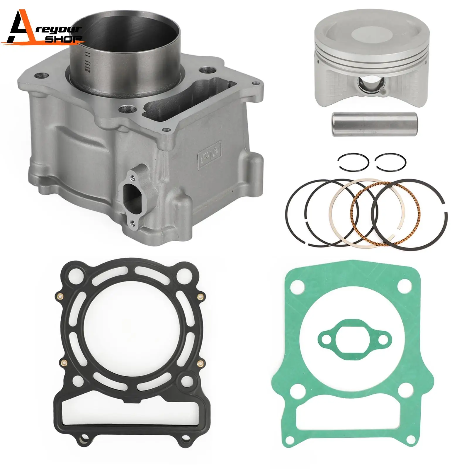 

Areyourshop 84.5mm Jug Cylinder Piston Gasket For HiSUN,MSU,TSC,Cub Cadet,500cc Top End Kit 12100-F18-0000 ATV Parts