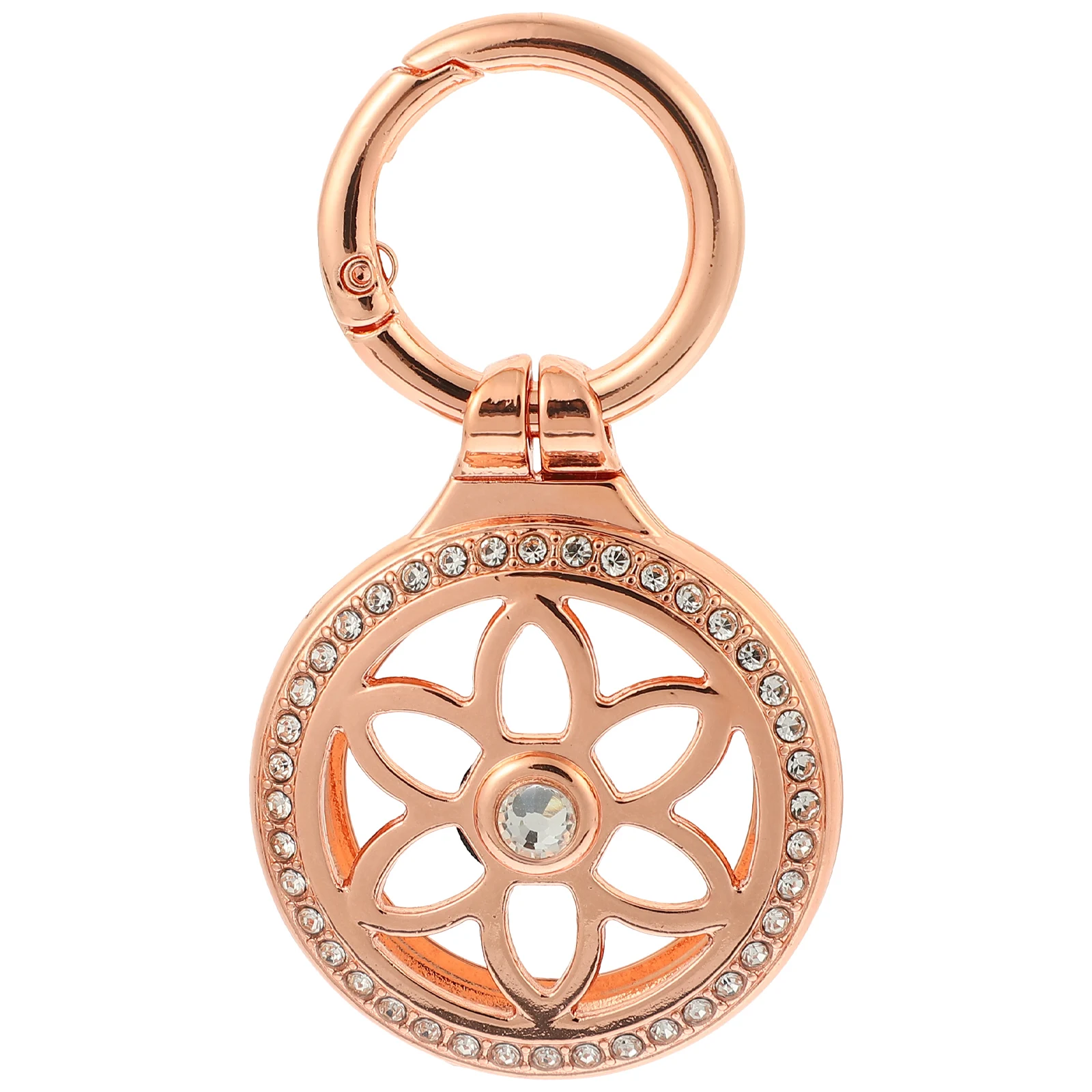 

Anti-loss Keychain Air Tag Simple Golden Metal Protective Cover Accessory