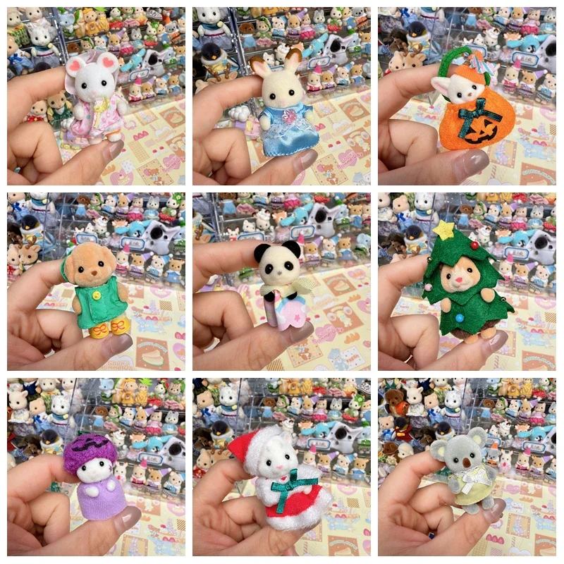 Sylvanian Familiys Anime Cute Kitchens Toy for Girl Ternurines Calico Critters Children's Toys Kids Girls Figures Small Baby5