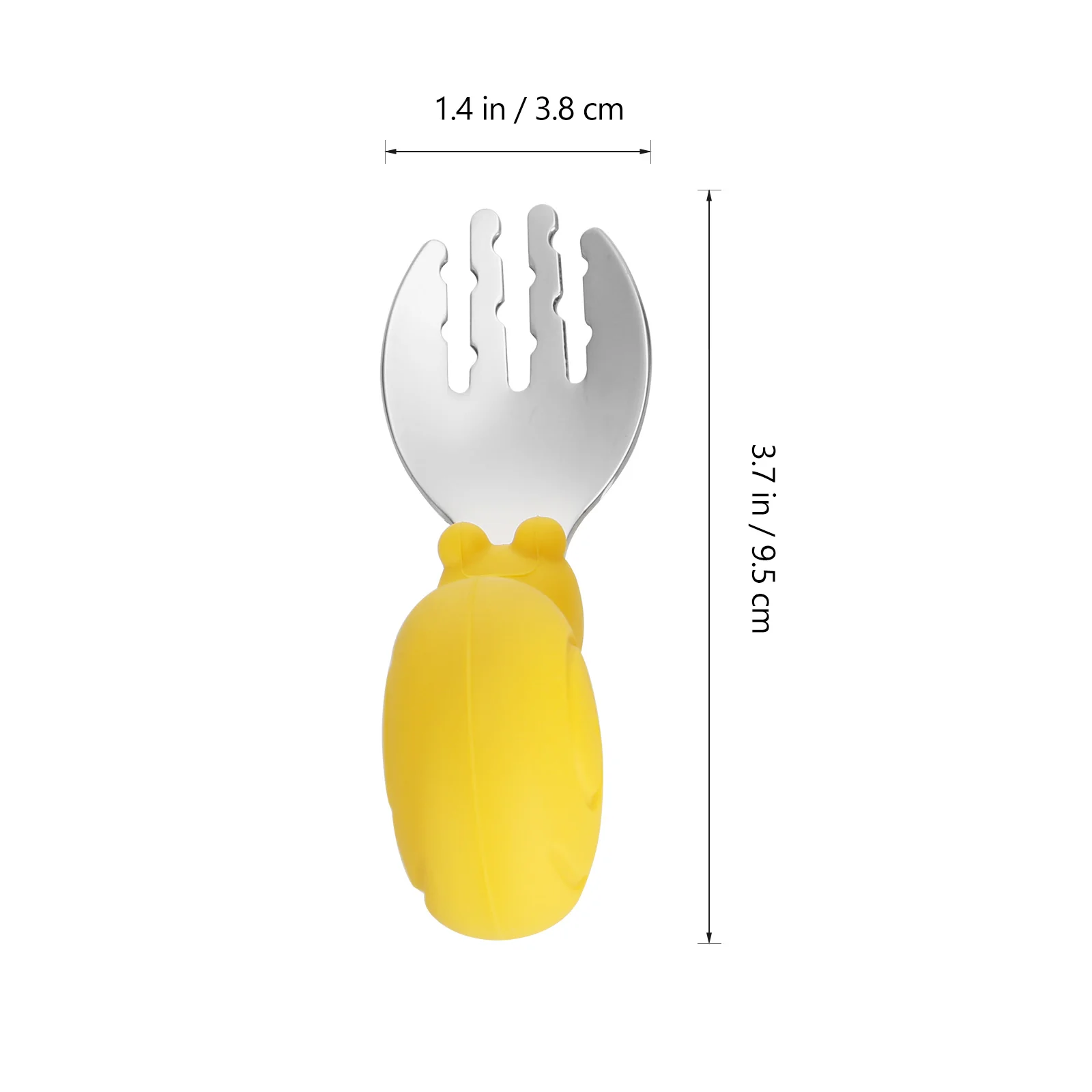 Children's Tableware Lightweight Eating Spoon Short Handle Infant Training Cutlery Set Stainless Steel Head