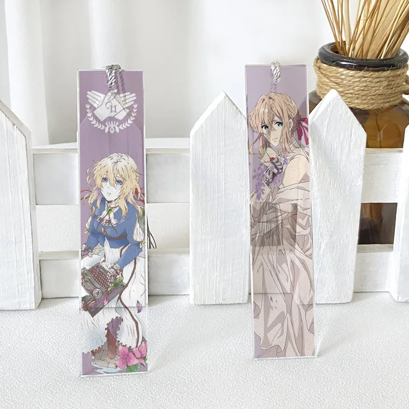 Anime Violet Evergarden Transparent Bookmark Creative Bookmarks 3410 Stationery Accessories Figure