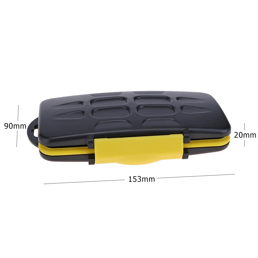 Multi-grid Large Capacity Waterproof Storage Saving Deposit Card Box Holder Shock-proof Memory Cards Case Yellow 153x90x20mm