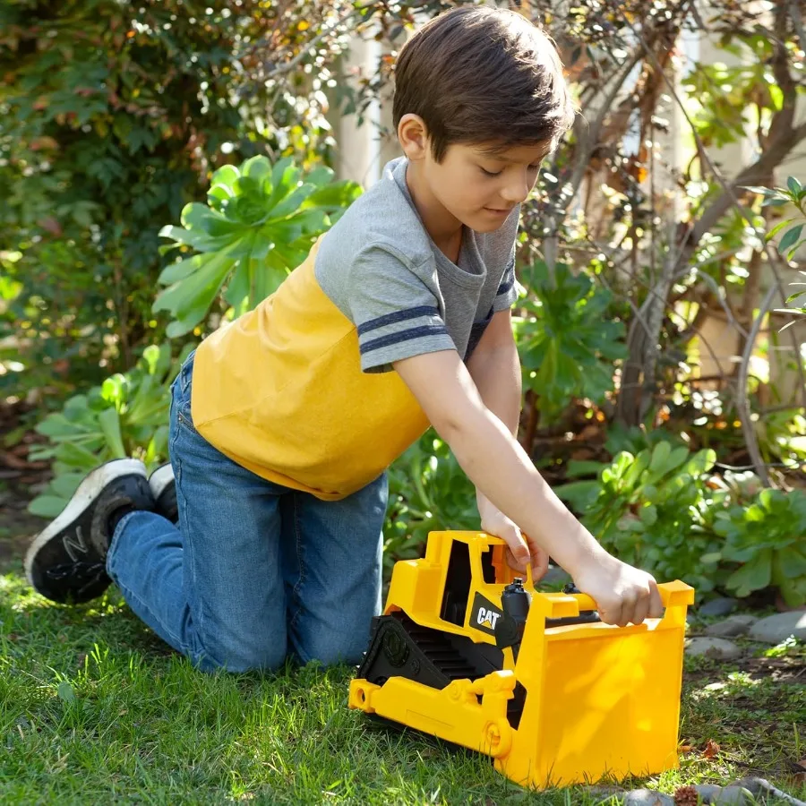 Juguetes de construcción Bulldozer de 15" Juguete de construcción a partir de 2 años Plástico resistente No requiere baterías Serie de plataformas resistentes