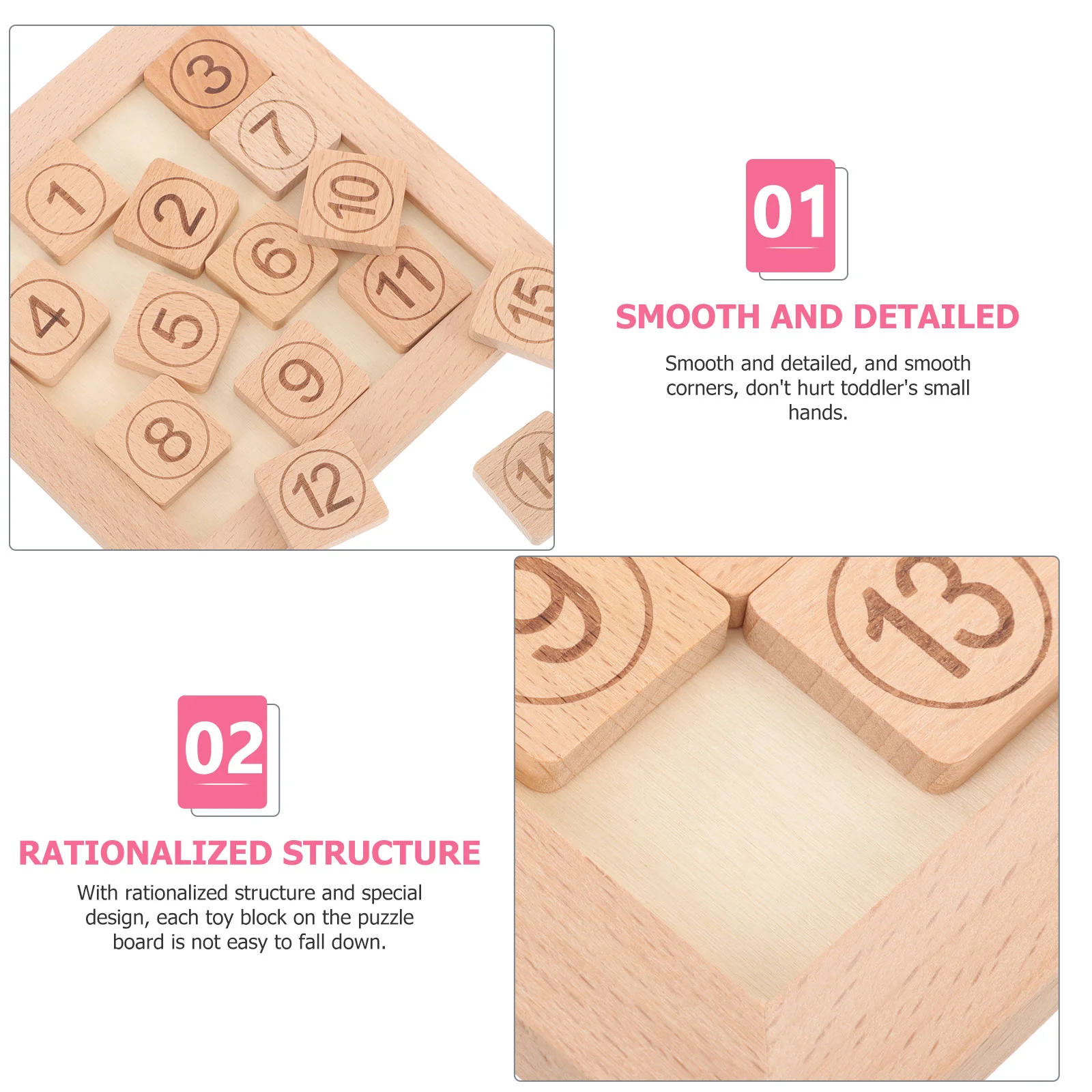 Digital Huarong Road Sliding Number Puzzle Jigsaw Audlt Toys Mini Educational Cognitive Wooden Child Kids Slides