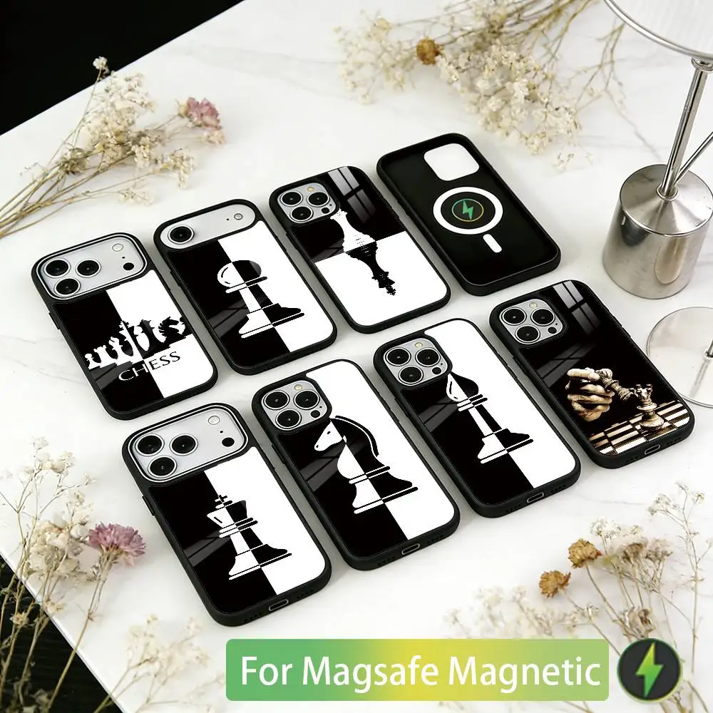 

Competitive Chess Game Phone Case For iPhone17,16,15,14,13,12,11 Plus,Pro Magnetic For Magsafe Wireless Charging