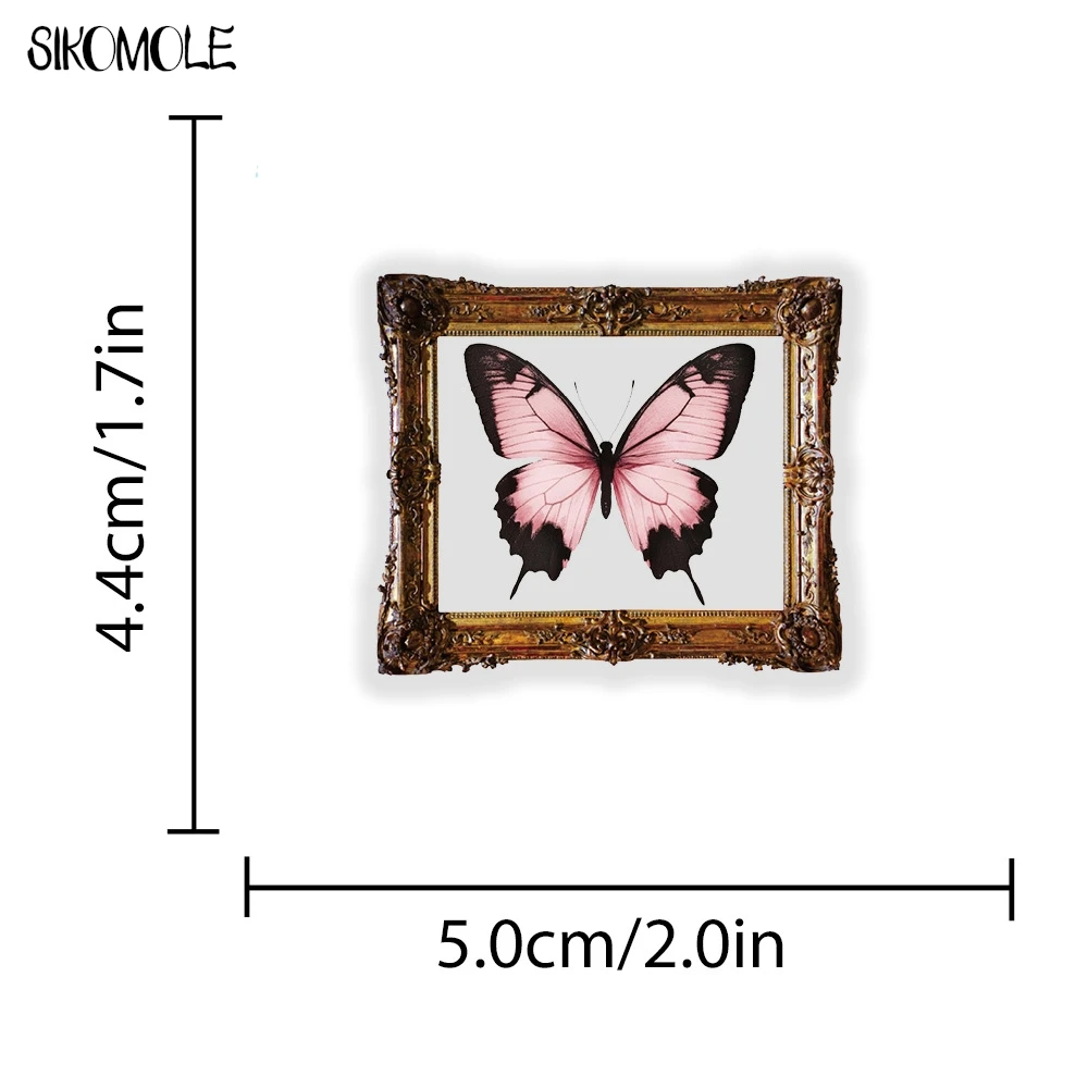 50 Uds. Marco de arte de espécimen de mariposa Vintage pegatinas de grafiti transparentes libro INS DIY diario cuentas decorativas pegatina para ordenadores portátiles