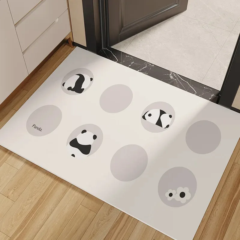 Simple Panda Pattern Door Front Mat Decoration Home Bathroom Mat