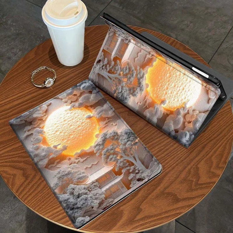 

Vintage Clock Forest Design Gift For Samsung Galaxy Tab S11 A11 A9 A8 S6 A 10.1 A7 10.4 Plus 2025 2023 Tablet Case