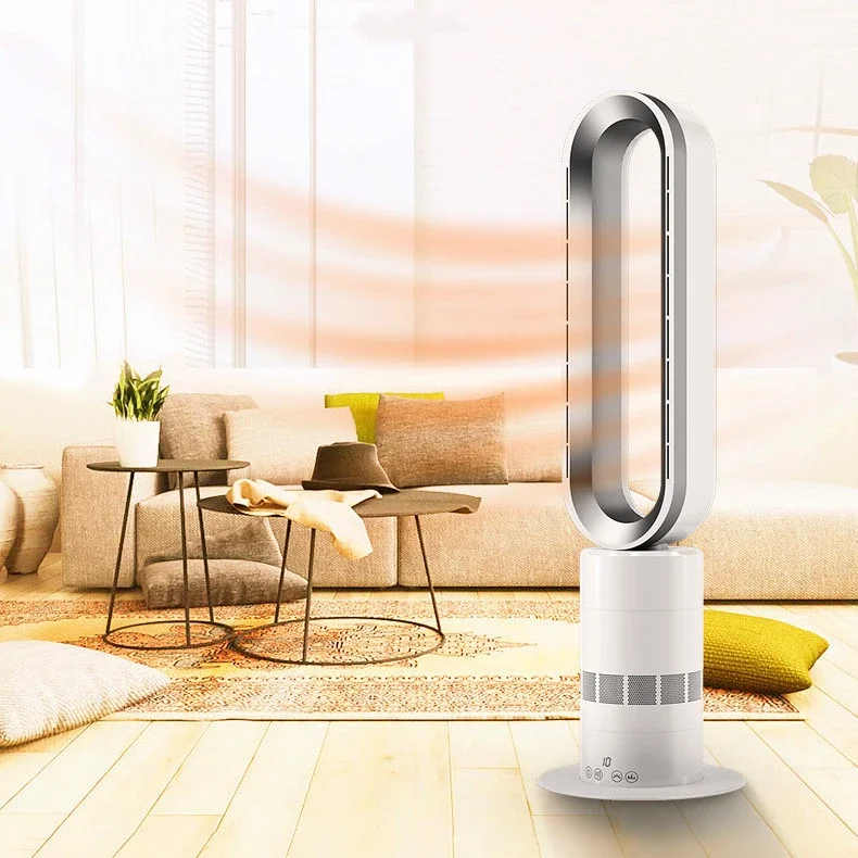 1800W Cool And Hot Electric Room Heater Portable Bladeless Fan Heater Air Conditioner Bladeless Hot Cool Heater Fan