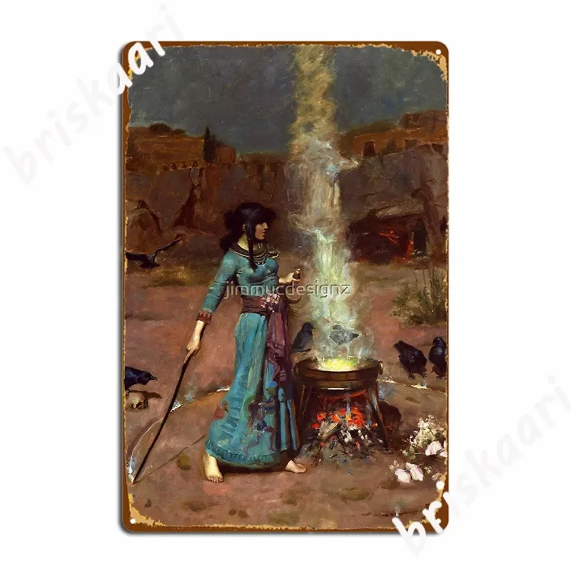 The Magic Circle John William Waterhouse Metal Signs Cinema Kitchen Club Bar Printing Tin sign Posters