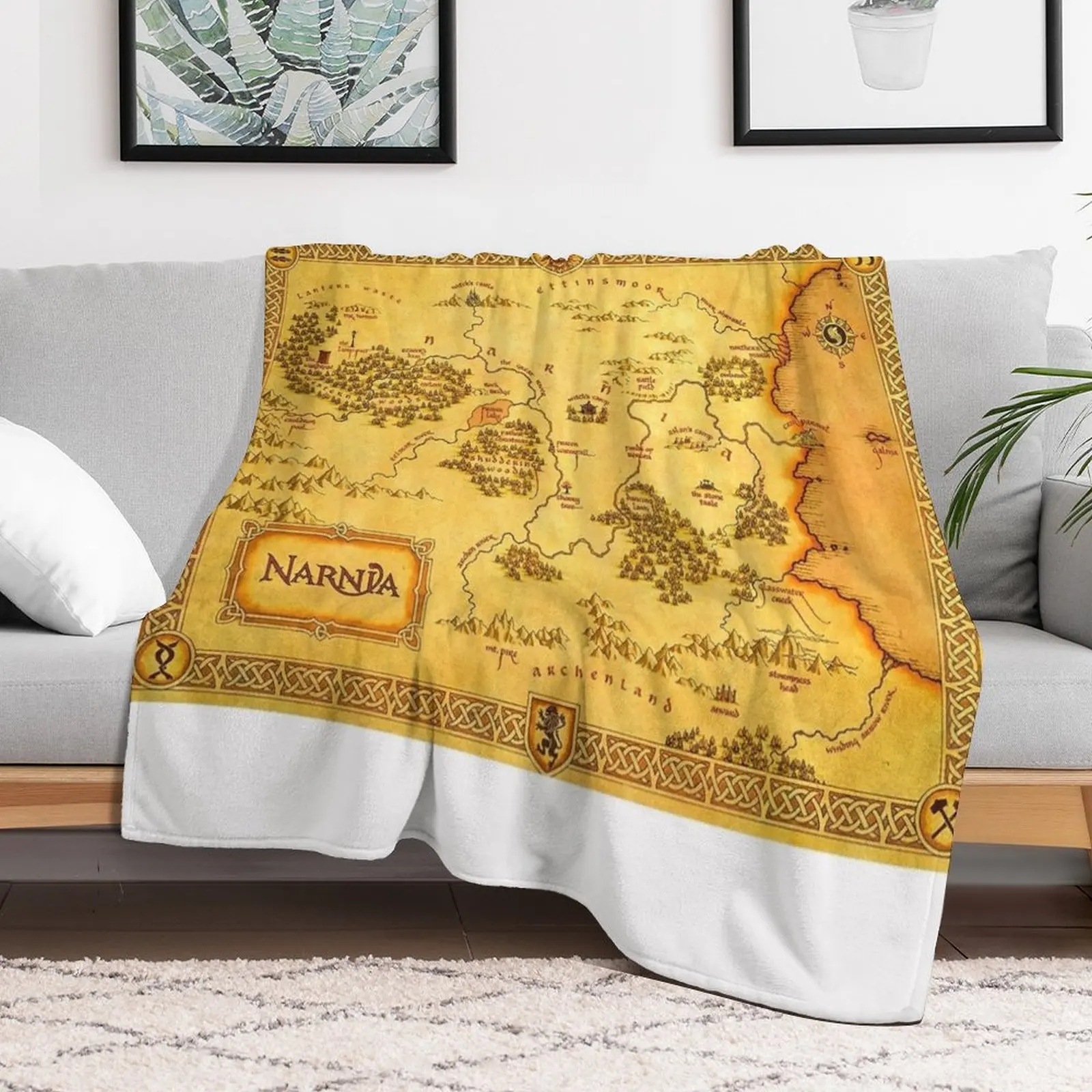 

Map of Narnia Throw Blanket Furrys Flannel Fabric Blankets Plush Thins for babies Extra Large Throw Blankets