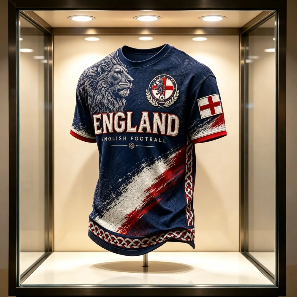2026 England Three Lions Themed Jersey – England Fan T-Shirt (Unisex) Loose Comfort Hot Sale Breathable Family Kids Tees