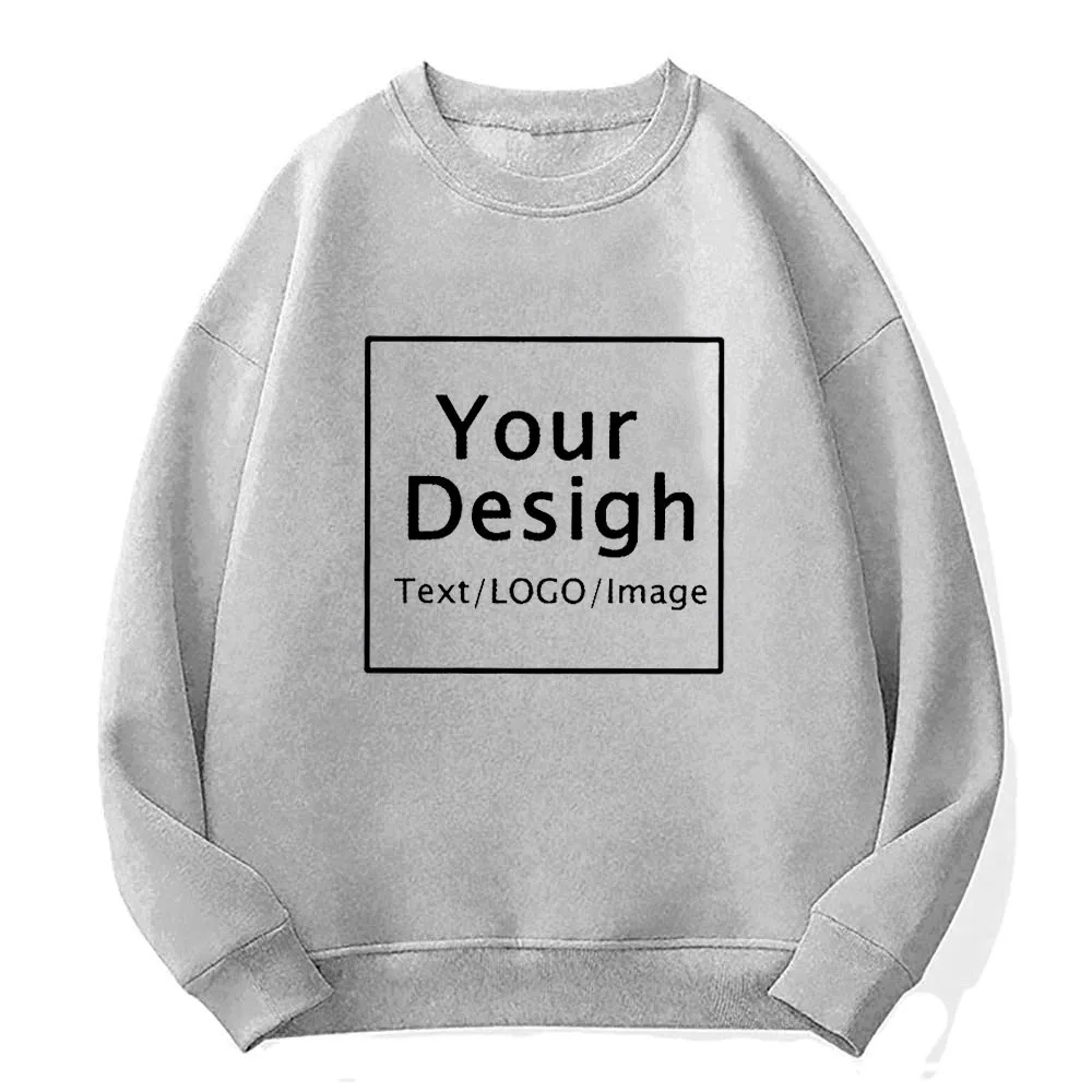 

DIY Your Design Text/LOGO/Image Dropshipping Couple Clothes Ropa Para Dama Sudaderas O-neck Sweatshirt Women Men Casual Hoody