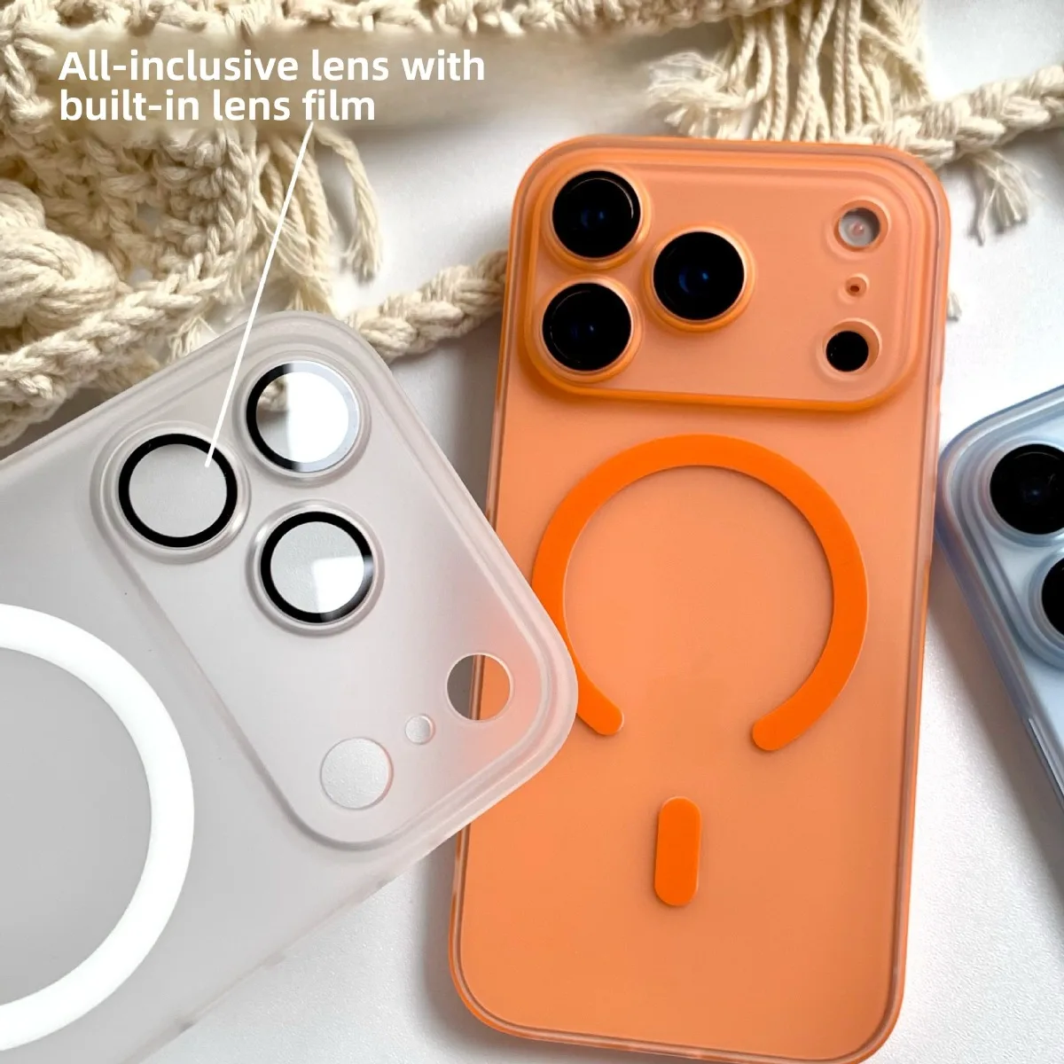 เคสโทรศัพท์แบบใสบางสำหรับ Magsafe Wireless Charge สำหรับ iPhone 17 Air 16 15 14 Plus 13 12 Pro Max ฝาหลังใส PC