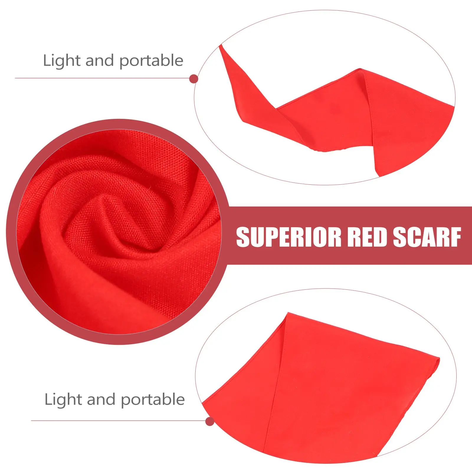 

2pcs Children Triangle Towel Scarf Classic Red Scarves Choker Dancing Prop