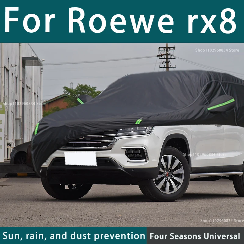 

For Roewe RX8 210T Full Car Covers Outdoor Uv Sun Protection Dust Rain Snow Protective Car Cover Auto Black Cover