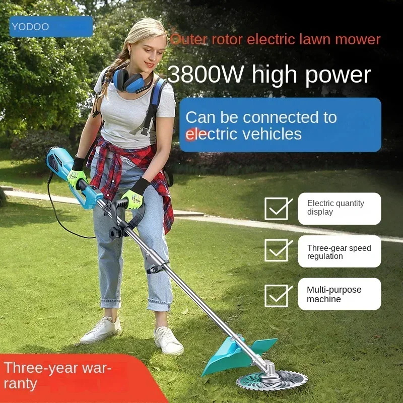 New Excellent External Rotor Brushless Electric Lawn Mower Orchard  Weeding Garden High Power Shrub and Grass Cutting Machine