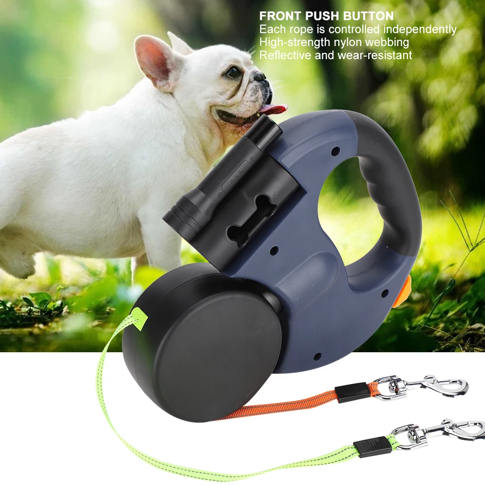 LED Traction Rope Pet Walking  Automatic Extendable Flexible Dog Cat Traction Rope  Headed Hand Holding with LED Light