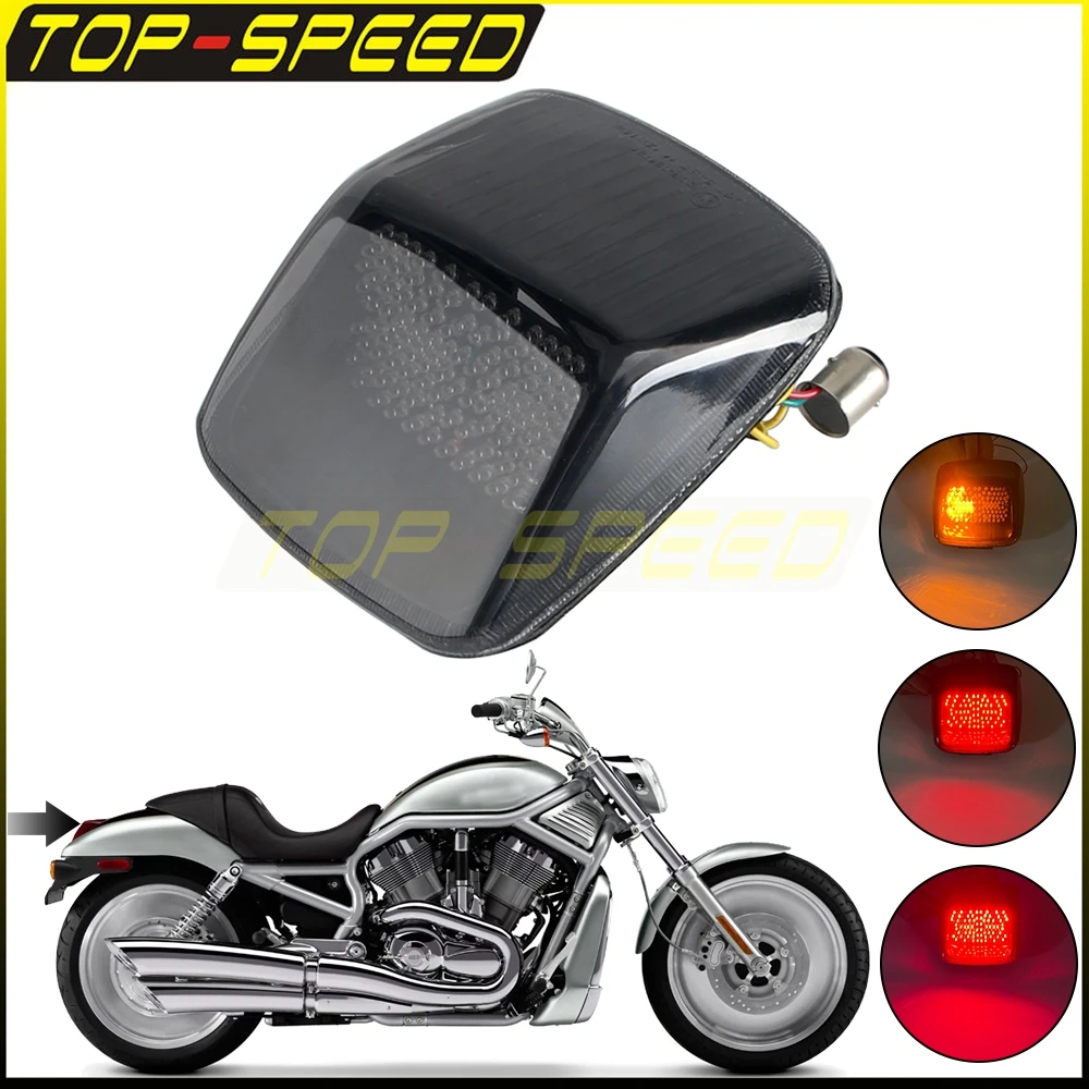 

Motorcycle LED Taillight Turn Signal Lamp For Harley Deuce V-ROD Vrod 2002-2011 Rear Brake Lights Indicator Tail Runnig Lamps