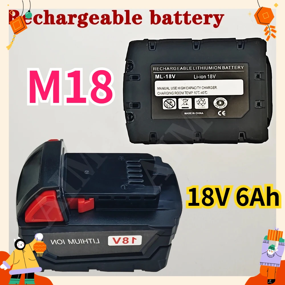 

18V 6Ah Lithium Rechargeable Battery 48-11-2460 48-11-2412 FOR Milwaukee M18 Battery Power Tool Battery
