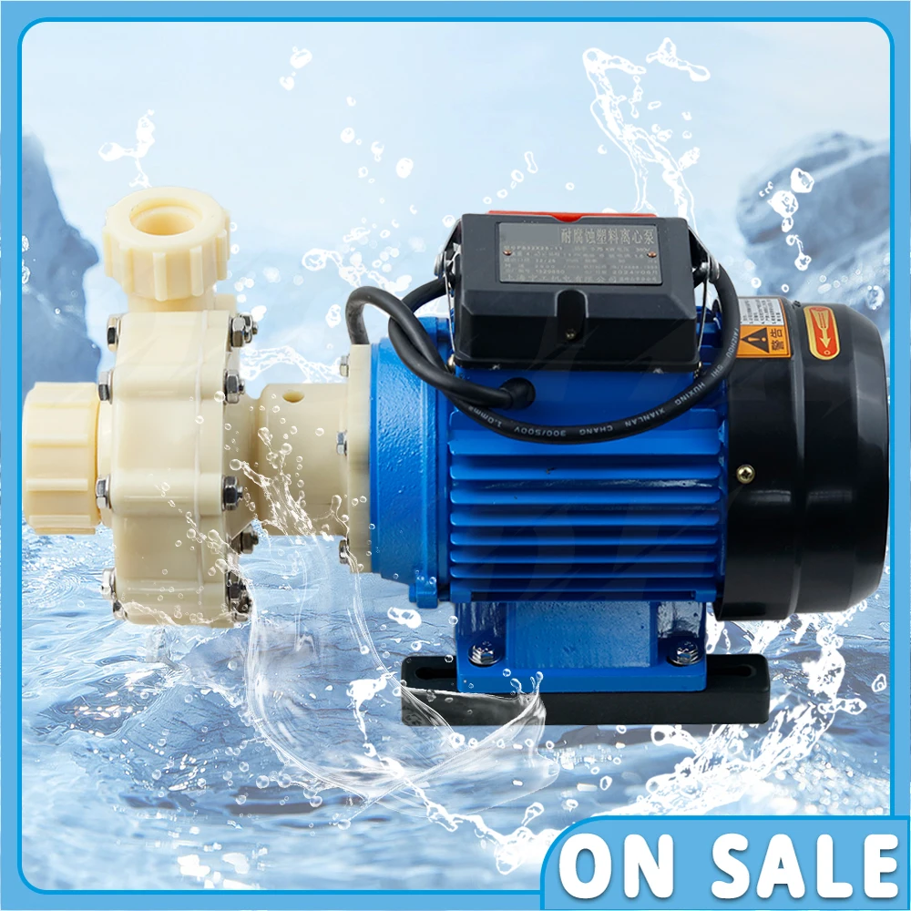 11m Head Industrial Plastic Acid Akali Resistant Anti-corrosion Self-priming Pump Centrifugal Pump Pumping Pump Type C 220V/380V