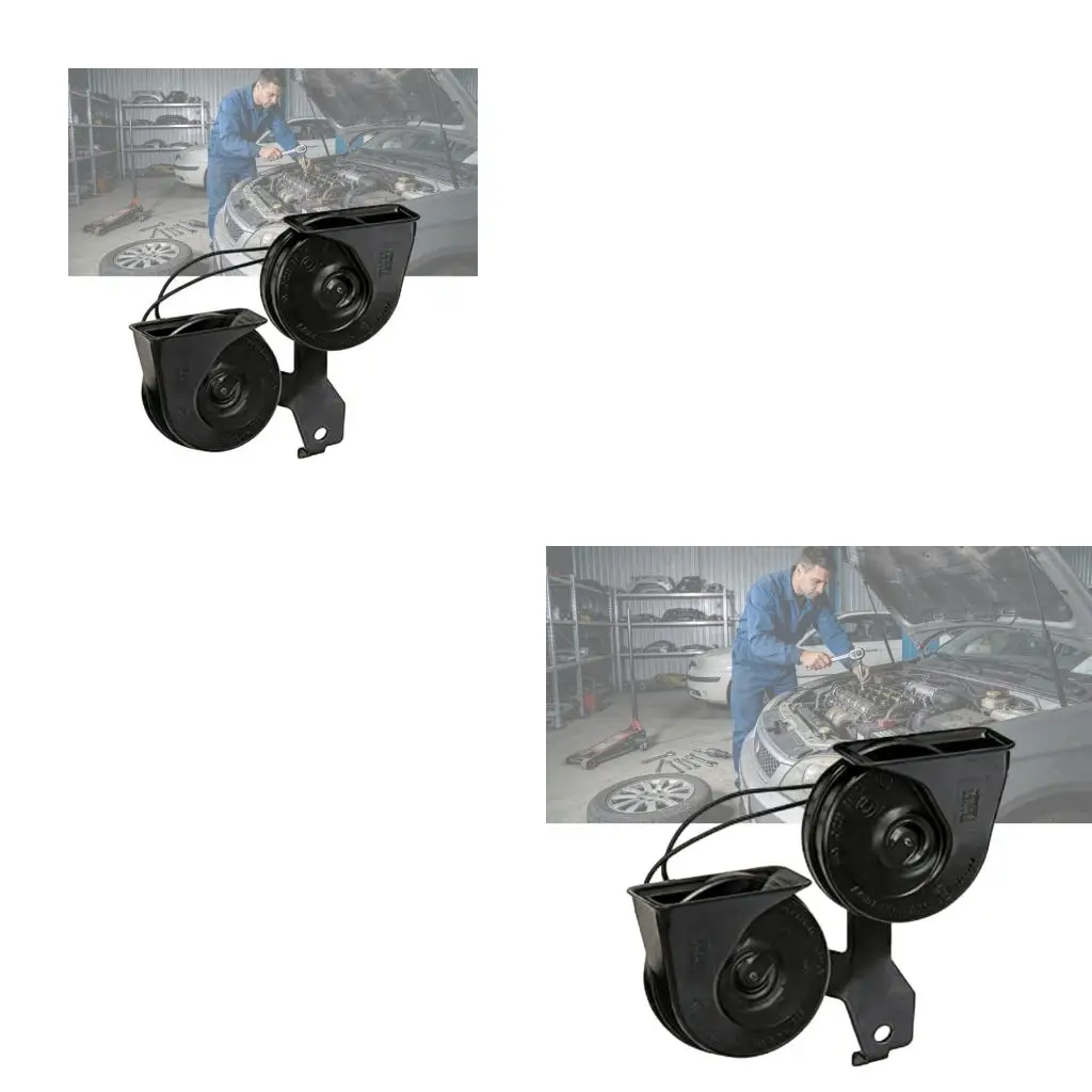 XA6H Permanent Twin Tone Vehicle Horn Complete Including Mounting Bracket For Strong Work Pickups 2010 2016