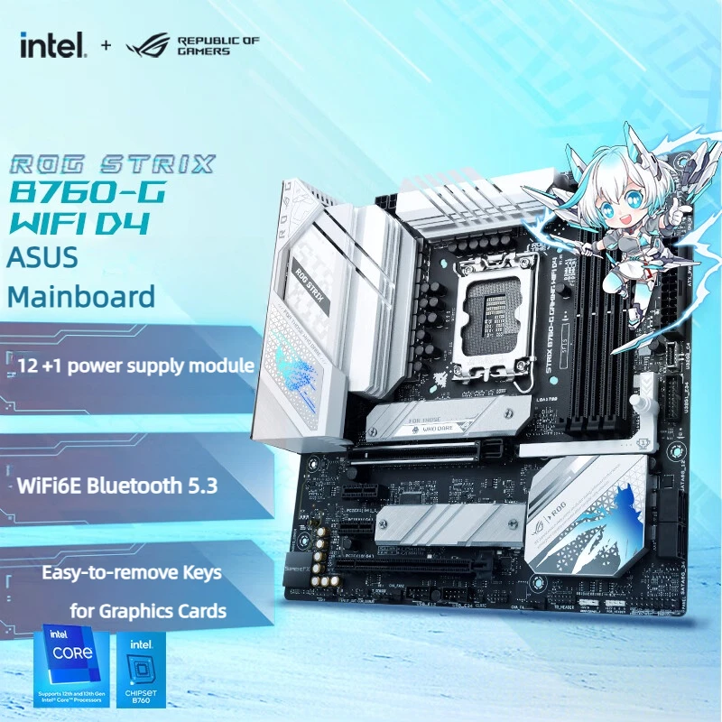 ROG Motherboard STRIX B760-G GAMING WIFI D4 with CPU 13700/13400F（Intel B760/LGA 1700）