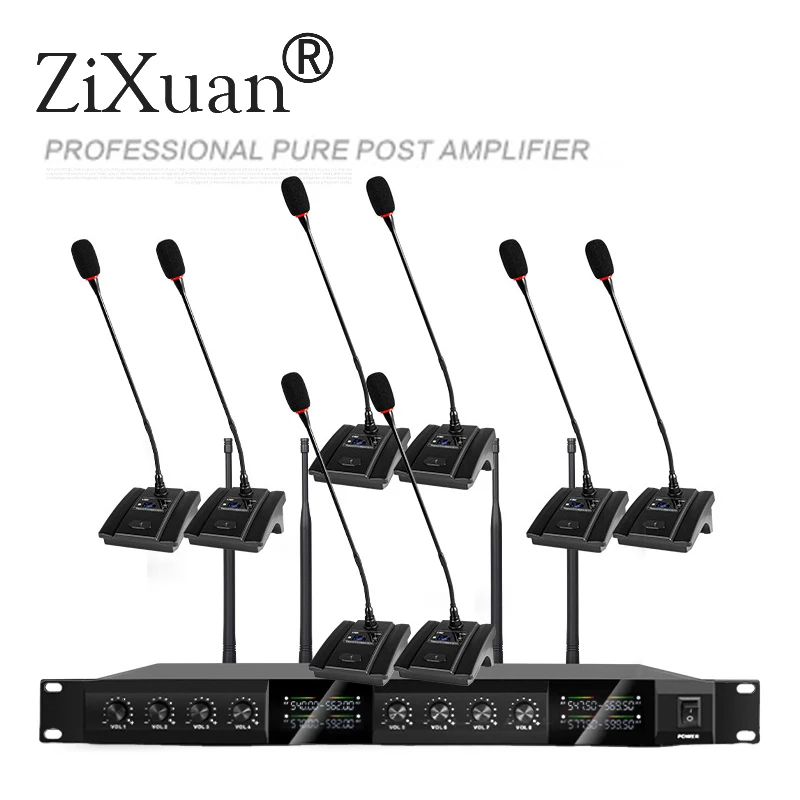 UHF Wireless Microphone System 8 Channel Handheld Microphone Suitable for Karaoke Microphone Stage Microphone Wireless