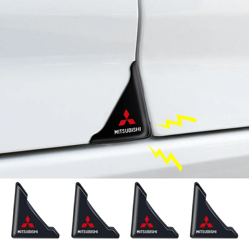 Calcomanías de protección para esquinas de puertas de coche, pegatinas para Mitsubishi Outlander Lancer 10 9 ASX RALLIART Eclipse L200 Pajero, 2 uds.