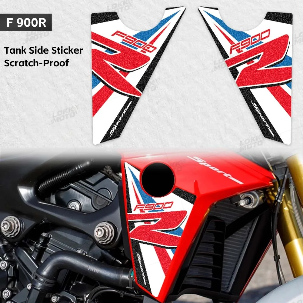 

Frosted Motorcycle Fuel Tank Side Protector Stickers Knee Grip Wear Resistant Decal For F900R F 900 R f900 r 2019-2024