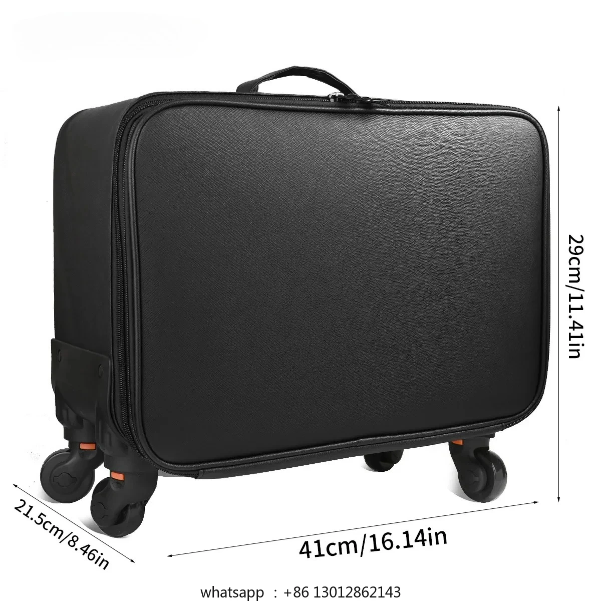 

2-in-1 Makeup Travel Case with Detachable Wheels Cosmetology Train Organizer with Liftable Trays Brush Bag Hair/Nail Tool Stora