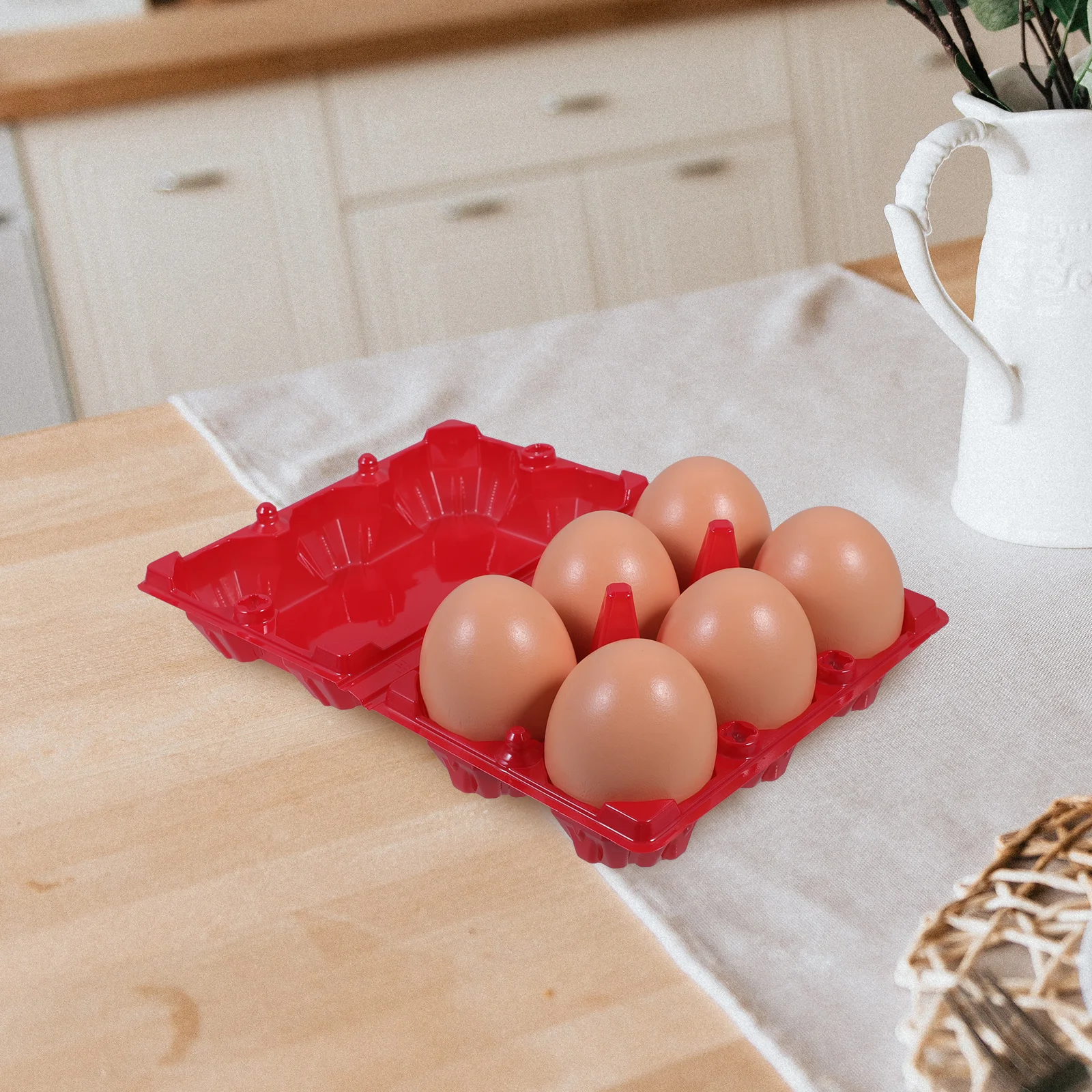 10 قطع من غطاء حاوية تعبئة البيض مثالي للمنزل ومساحة النقل بتصميم فعال من كرتون البيض