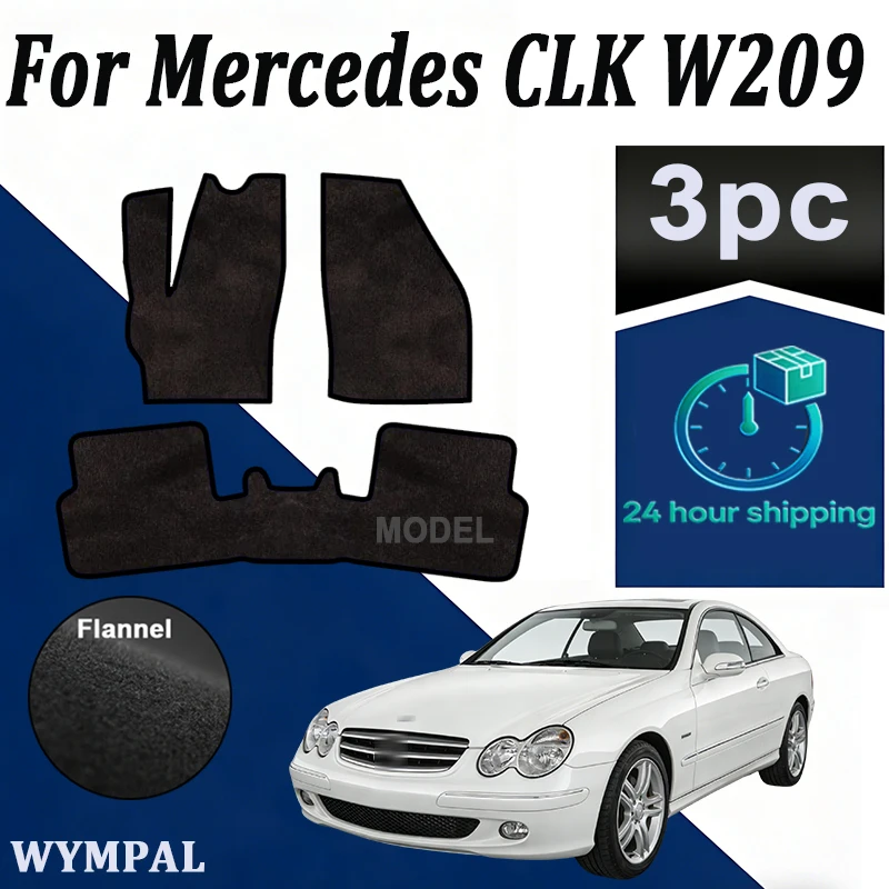 tapis-de-voiture-en-velours-suede-nylon-pour-mercedes-clk-w209-coupe-1997-2009--noir