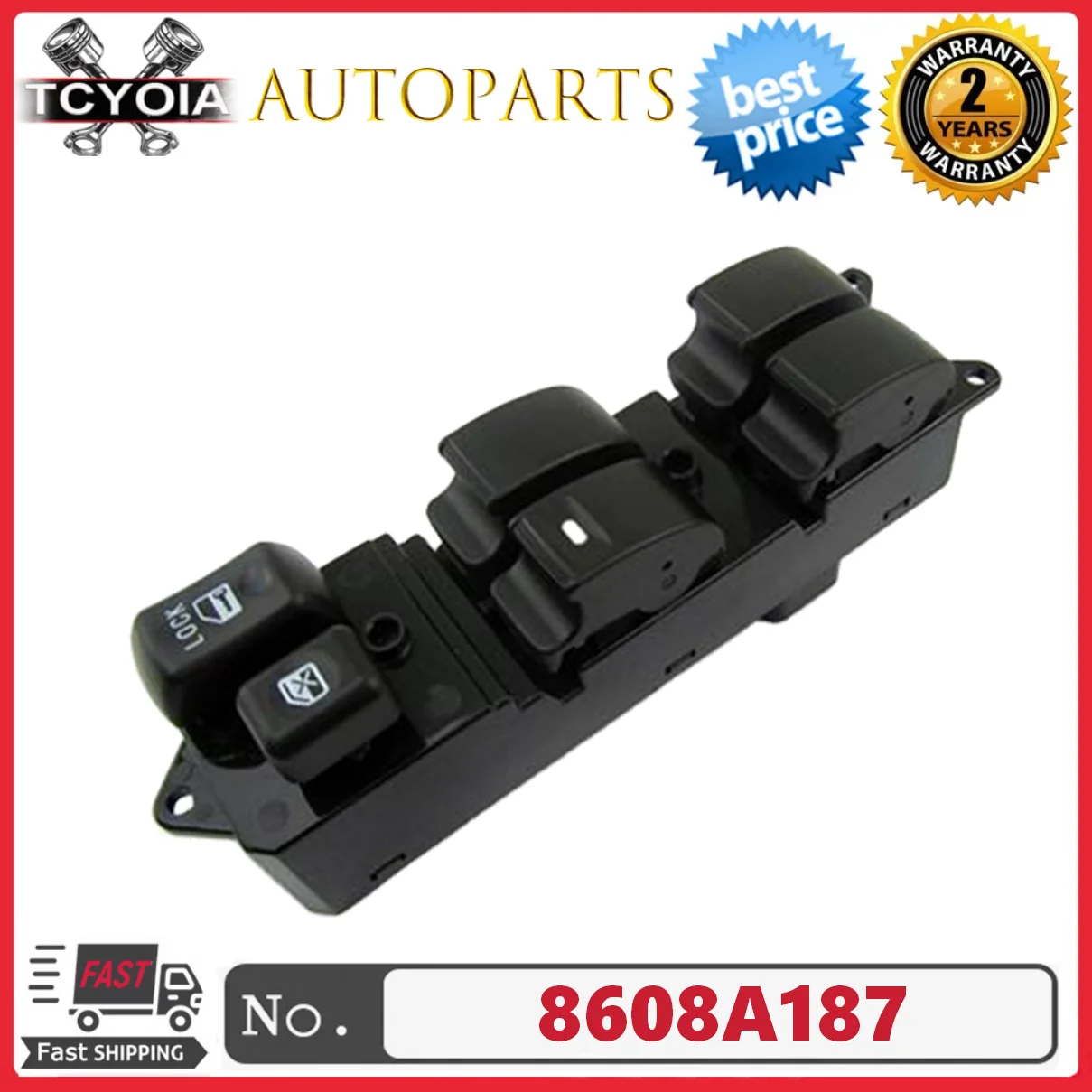 

High Quality Brand New Front Door Power Window Driver Side Switch 8608A187 8608A207 for Mitsubishi OUTLANDER 2007-2013
