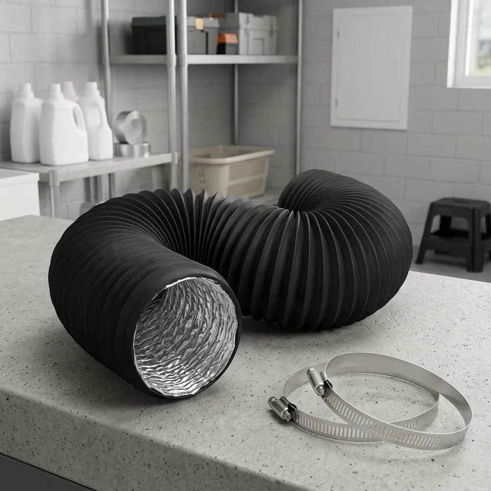 150mm Flexible Aluminum Foil Duct 4 Layer Ventilation Hose With Steel Wire For Range Hood Dryer Air Conditioner For Exhaust Pipe