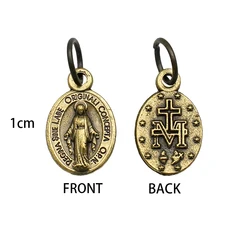 Copper Madonna Alloy Pendant Religious Necklace Bracelet Bracelet Cord Jewellery DIY Accessories