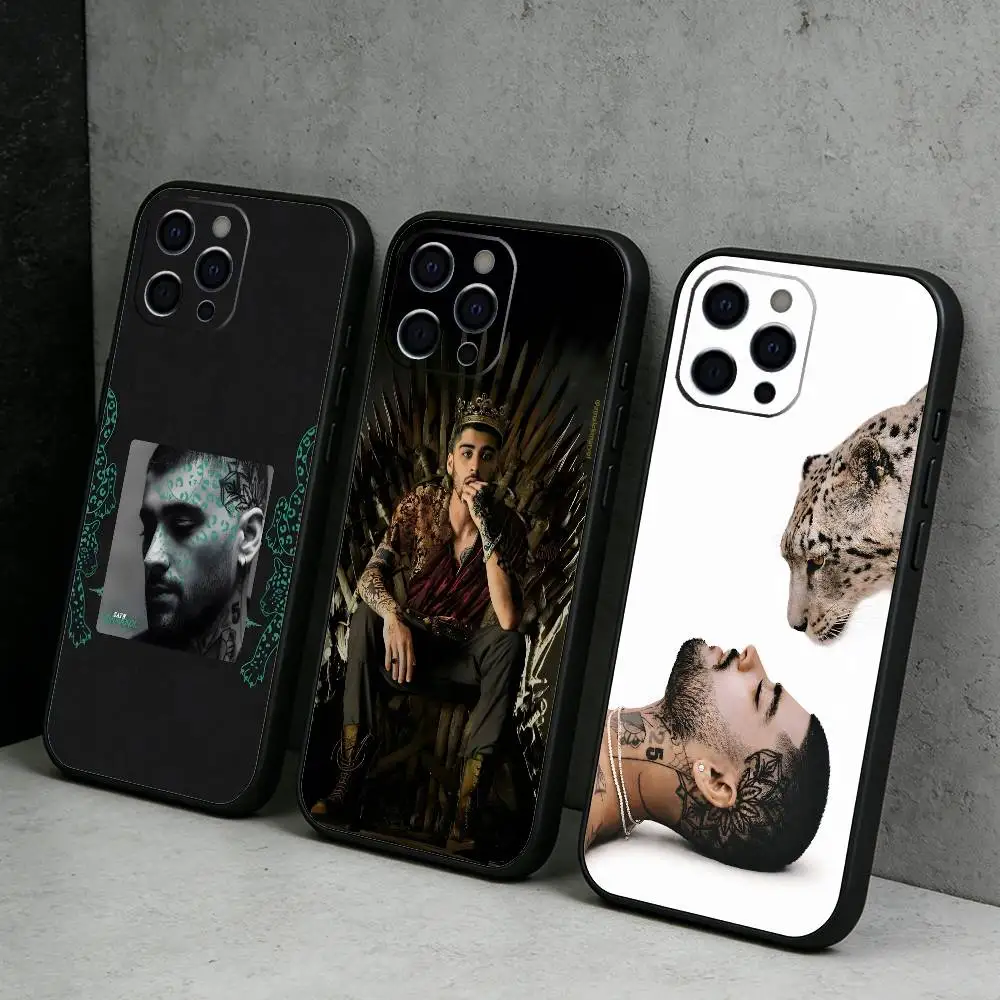 

K-KONNAKOLs Z-Zayn-n M-MalikS Phone Case For iPhone17,16,15,14,13,12 Plus,Max Soft Silicone Black Cover